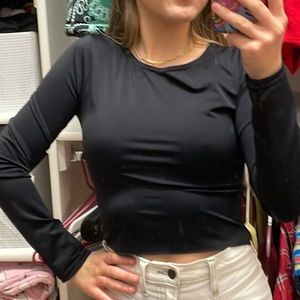 plain black long sleeve shirt